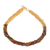 Glass beaded torsade necklace, 'Golden Harmony' - Metallic Glass Beaded Torsade Necklace NOVICA Guatemala thumbail