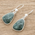 Jade-Ohrringe - dunkelgrüne Jade-Ohrringe aus 925er Sterlingsilber aus Guatemala