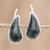Jade ear cuffs, 'Love Signals' - Dark Green Jade Climber Ear Cuff from Guatemala (image 2) thumbail
