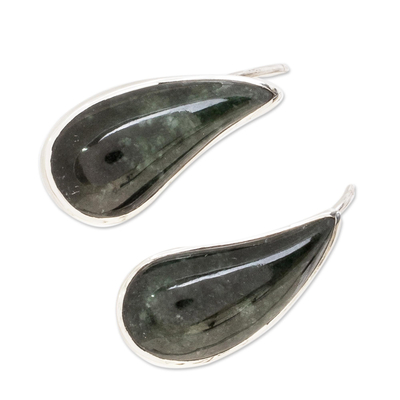 Ear cuffs de jade - Ear Cuff Trepador de Jade Verde Oscuro de Guatemala