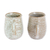 Ceramic mugs, 'Fragrant Aroma' (pair) - Pale Aqua Ceramic Mugs (Pair)