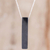 Jade pendant necklace, 'Pendulum in Black' - Modern Black Jade Pendant Necklace from Guatemala (image 2) thumbail