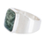 Men's jade single stone ring, 'Virtue in Green' - Green Jade Men's Statement Ring from Guatemala