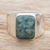 Men's jade single stone ring, 'Virtue in Green' - Green Jade Men's Statement Ring from Guatemala (image 2d) thumbail