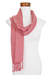 Cotton scarf, 'Flowers of Spring' - Fringed All-Cotton Scarf for Women thumbail