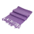 Cotton scarf, 'Wisteria' - Artisan Crafted Purple Fringed Scarf (image 2c) thumbail