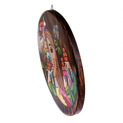 Dekorative Holztafel - Handbemaltes Wandschild aus Holz
