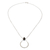 Jade pendant necklace, 'Equilibrium in Black' - Modernist Black Jade Pendant Necklace from Guatemala