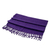 Cotton shawl, 'Imperial' - All-Cotton Purple Shawl (image 2c) thumbail