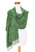 Cotton shawl, 'Green Spring' - Hand Woven Green Cotton Shawl thumbail
