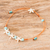 Beaded jasper anklet, 'Sun, Sand and Sea' - Starfish Adjustable Anklet from Guatemala (image 2c) thumbail