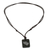 Jade pendant necklace, 'Close Hearts' - Hearts Pendant Necklace in Dark Green Jade from Guatemala (image 2c) thumbail