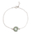 Jade pendant bracelet, 'Eternity in Apple Green' - Apple Green Jade Circle Pendant Bracelet from Guatemala