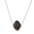 Jade pendant necklace, 'Fortune in Black' - Rounded Black Jade Pendant Necklace from Guatemala thumbail