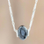 Jade pendant necklace, 'Continuity in Black' - Mini Black Jade Pendant Necklace from Guatemala (image 2) thumbail
