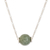Jade pendant necklace, 'Revolutions in Apple Green' - Apple Green Jade Bead Pendant Necklace from Guatemala thumbail