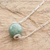 Jade pendant necklace, 'Revolutions in Apple Green' - Apple Green Jade Bead Pendant Necklace from Guatemala (image 2b) thumbail