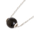 Jade pendant necklace, 'Revolutions in Black' - Black Jade Bead Pendant Necklace from Guatemala (image 2d) thumbail
