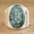 Men's jade ring, 'Truth and Life in Light Green' - Jade Ring for Men (image 2b) thumbail