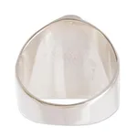 Men's jade ring, 'Truth and Life in Light Green' - Jade Ring for Men