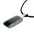 Jade pendant necklace, 'Black Forest Road' - Striped Green and Black Jade Pendant Necklace from Guatemala (image 2c) thumbail