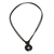Jade pendant necklace, 'Circle of Love in Black' - Adjustable Black Jade Necklace (image 2d) thumbail