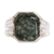 Men's jade ring, 'Prudence in Dark Green' - Men's Octagonal Dark Green Jade Band Ring from Guatemala (image 2c) thumbail