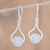 Jade dangle earrings, 'Mixco Renaissance in Lilac' - Teardrop Dangle Earrings with Lilac Jade from Guatemala (image 2) thumbail