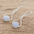Jade dangle earrings, 'Mixco Renaissance in Lilac' - Teardrop Dangle Earrings with Lilac Jade from Guatemala (image 2b) thumbail