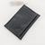 Leather card wallet, 'Necessities in Black' - Black Leather Card Wallet (image 2) thumbail