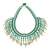 Beaded waterfall necklace, 'Symphony of Color in Green' - Green Beaded Waterfall Necklace thumbail