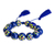 Ceramic beaded bracelet, 'Flower Garden in Blue' - Adjustable Blue Floral Bracelet (image 2b) thumbail