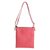 Leather sling, 'Strawberry Punch' - Hand Crafted Pink and Buff Sling Bag (image 2c) thumbail