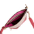 Leather sling, 'Strawberry Punch' - Hand Crafted Pink and Buff Sling Bag (image 2d) thumbail