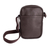 Unisex leather shoulder bag, 'Espresso Time' - Artisan Crafted Brown Leather Unisex Shoulder Bag