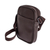 Unisex leather shoulder bag, 'Espresso Time' - Artisan Crafted Brown Leather Unisex Shoulder Bag