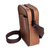 Unisex leather shoulder bag, 'Salvadoran Saddle Brown' - Brown Leather Unisex Shoulder Bag (image 2b) thumbail