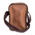 Unisex leather shoulder bag, 'Salvadoran Saddle Brown' - Brown Leather Unisex Shoulder Bag (image 2c) thumbail