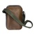 Unisex leather shoulder bag, 'Salvadoran Olive' - Green Unisex Shoulder Bag (image 2c) thumbail