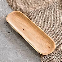 Wood platter, 'Natural Conclusion' - Artisan Crafted Wood Platter