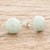 Jade stud earrings, 'Serene Style in Green' - Light Green Jade Stud Earrings (image 2b) thumbail