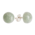 Jade stud earrings, 'Serene Style in Green' - Light Green Jade Stud Earrings (image 2d) thumbail