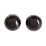 Jade stud earrings, 'Serene Style in Black' - Black Jade Stud Earrings