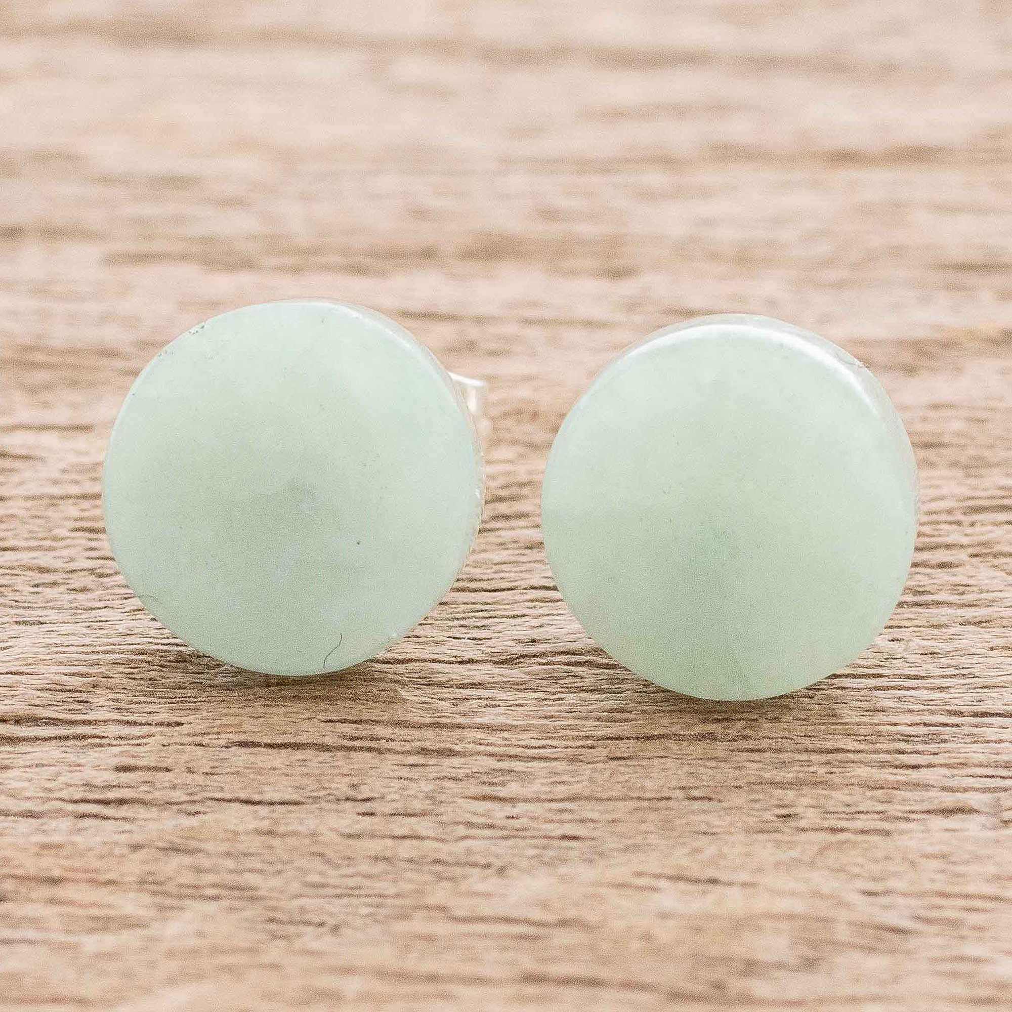 Green jade deals stud earrings