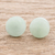 Jade stud earrings, 'Serene Wisdom' - Light Green Jade Stud Earrings (image 2) thumbail