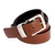 Men's reversible leather belt, 'Advocate in Warm Brown' - Artisan Crafted Reversible Men's Belt (image 2b) thumbail