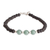 Jade and lava stone beaded bracelet, 'Ancient Source' - Lava Stone Bracelet with Jade Pendant (image 2b) thumbail