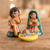 Ceramic nativity scene, 'Petite Nativity' (3 pieces) - Handmade Nativity Scene (3 Pieces) thumbail