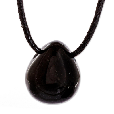 Handmade Black Jade Necklace