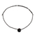 Jade pendant necklace, 'Strong Energy in Black' - Handmade Black Jade Necklace